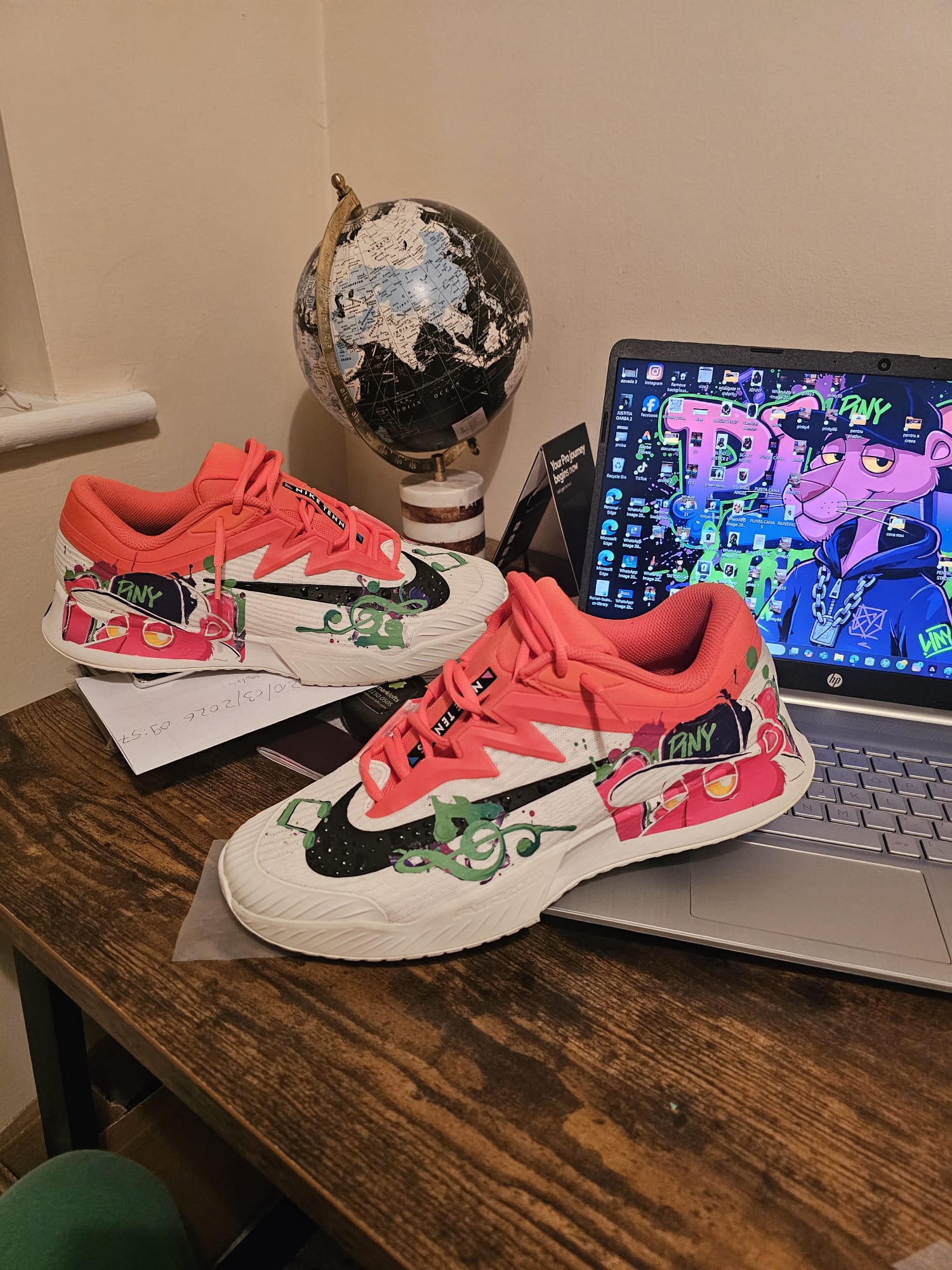 Buzz.Custom Shoes – "PINY Coral"