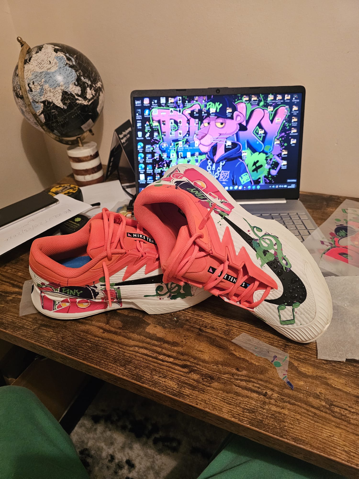 Buzz.Custom Shoes – "PINY Coral"