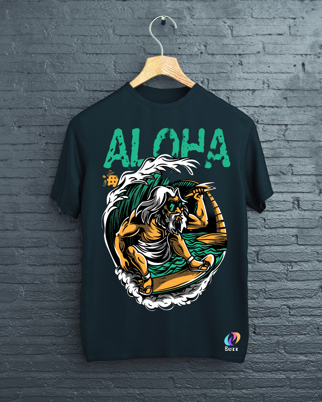 Aloha Wave Rider Graphic Tee