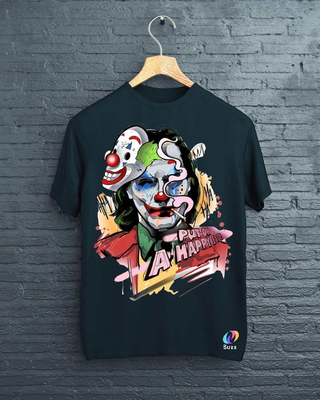 Joker Put On A Happy Face Graphic Tee