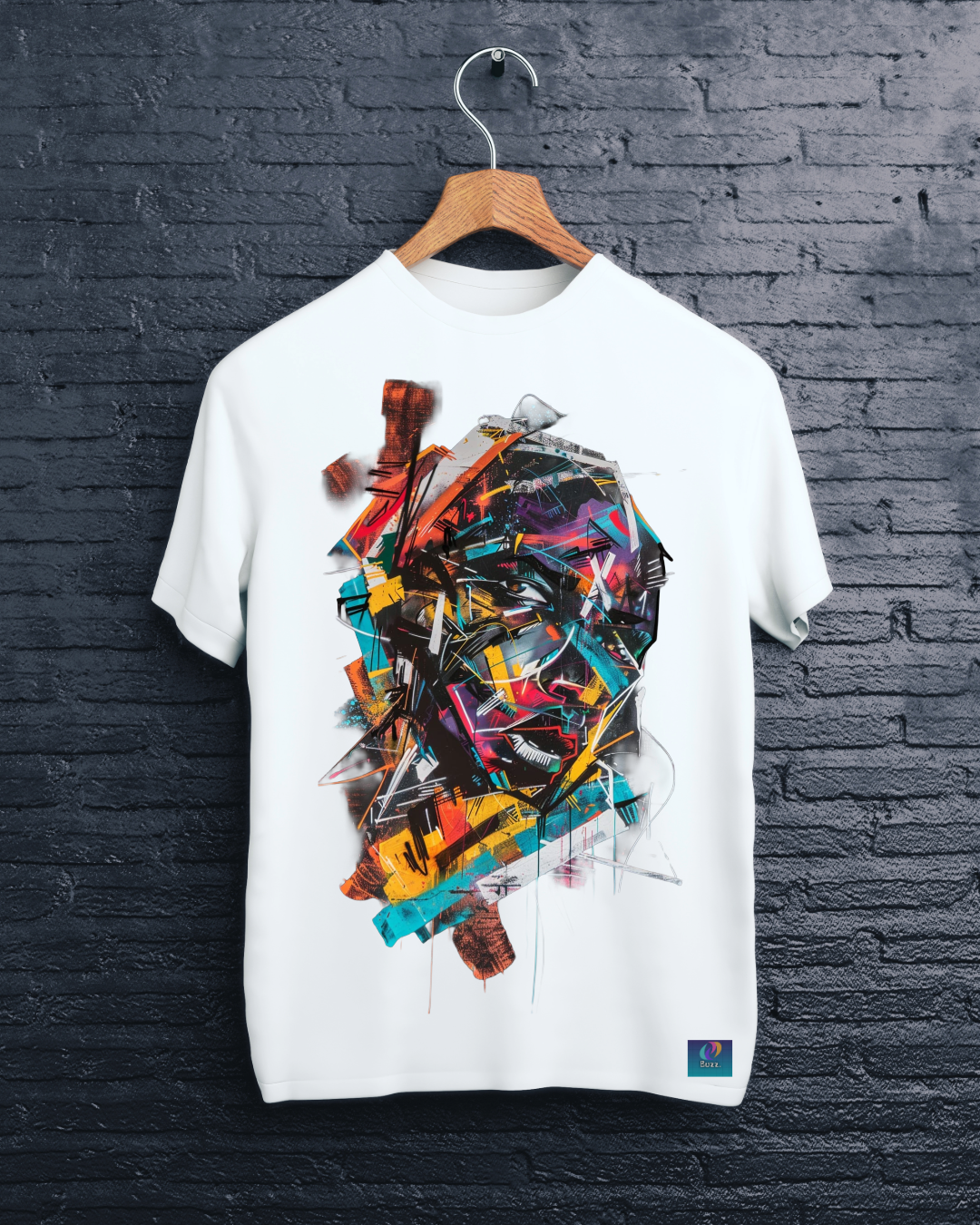 Graffiti Boom Graphic Tee – White
