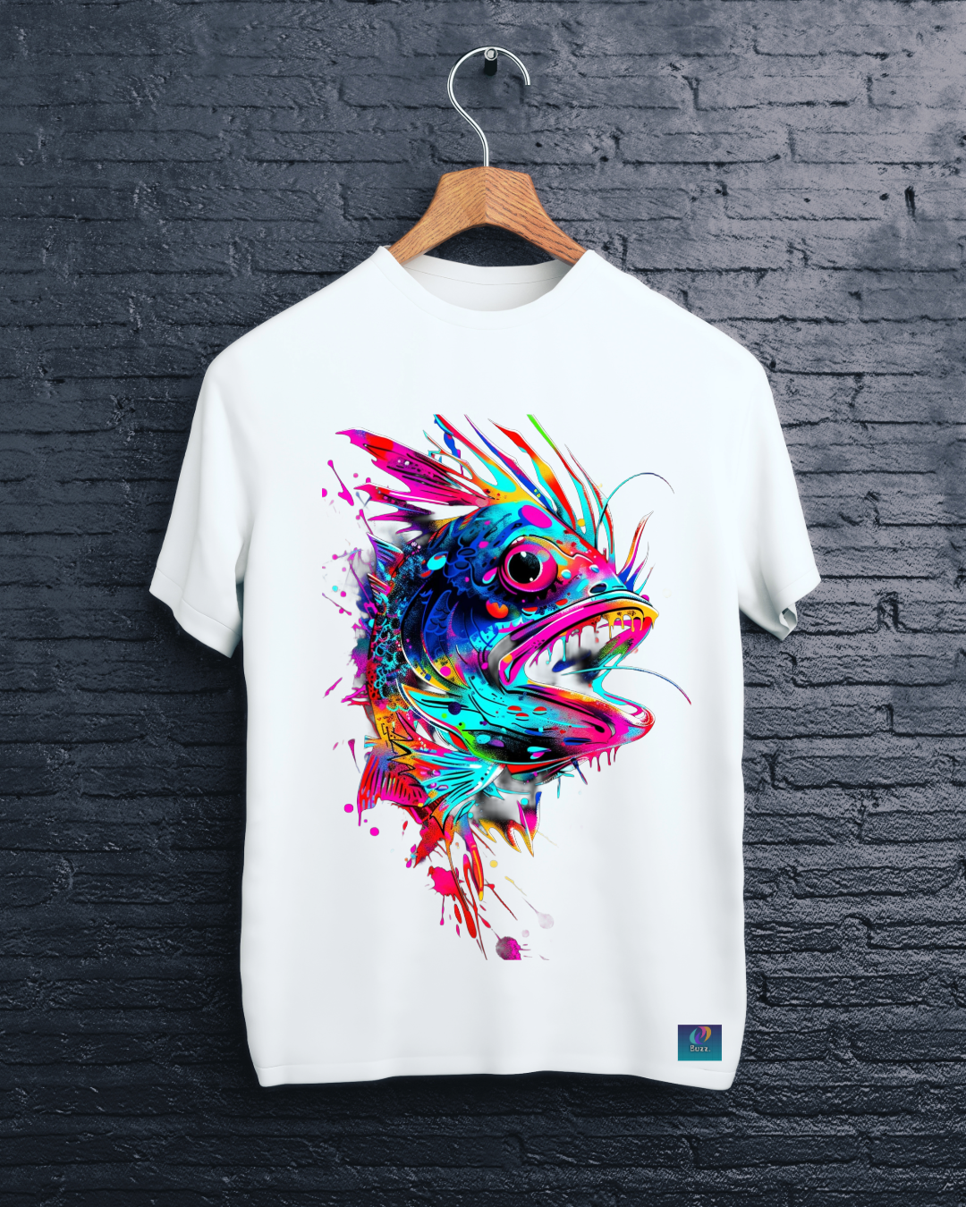 Kraken Neon Graphic Tee – Black