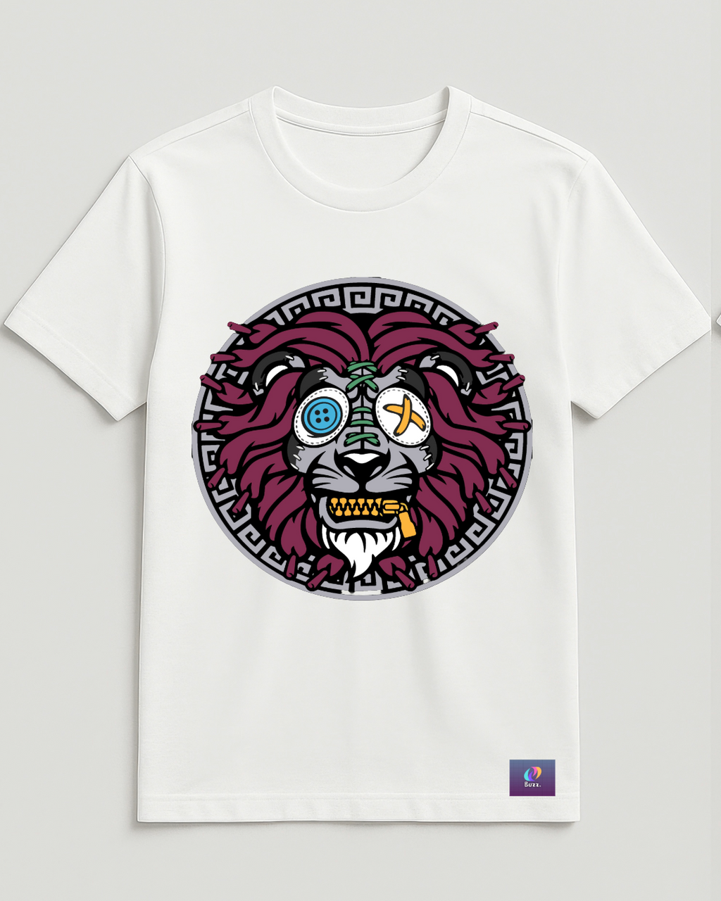 Crazy Lion Graphic Tee – Black