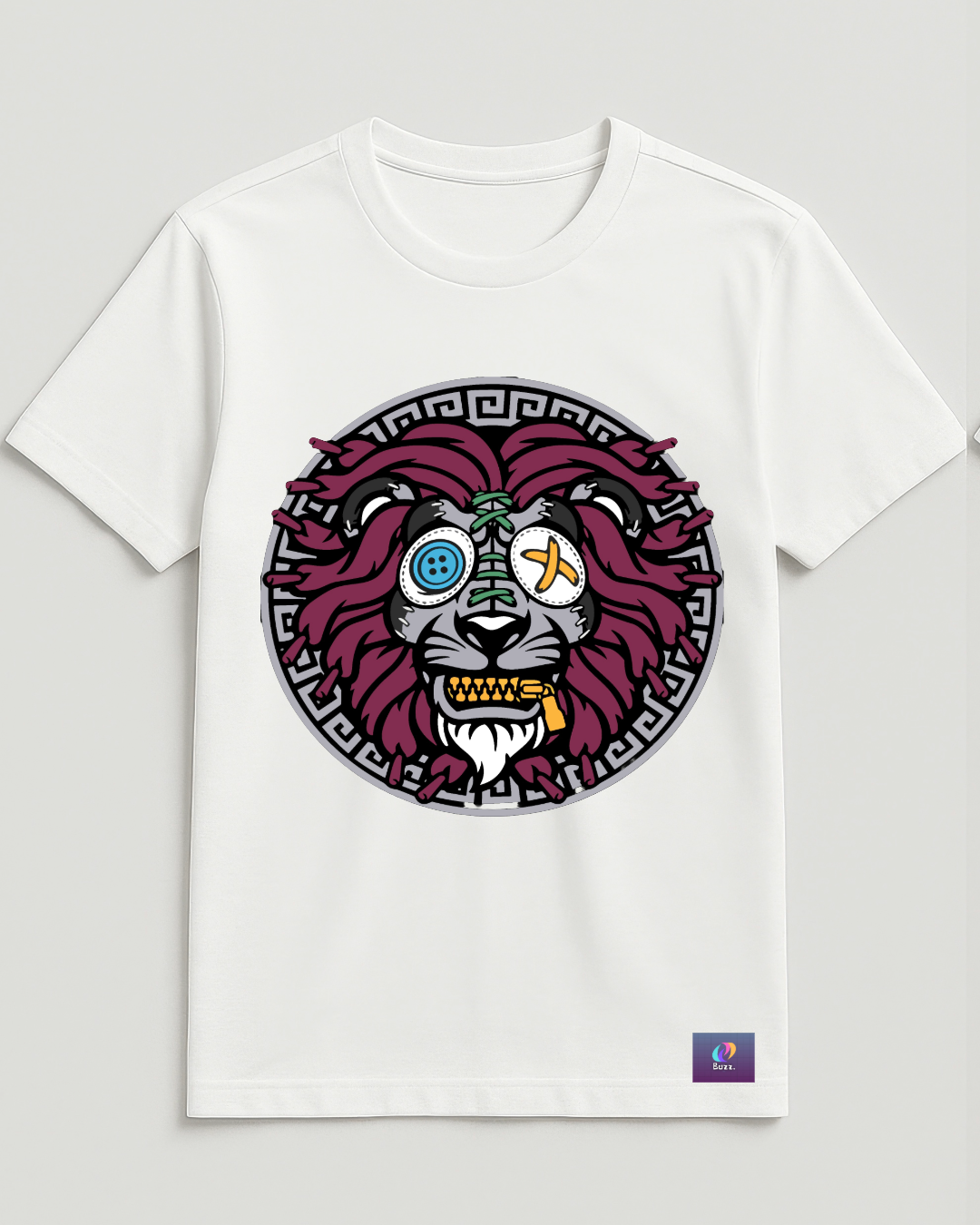 Crazy Lion Graphic Tee – Black