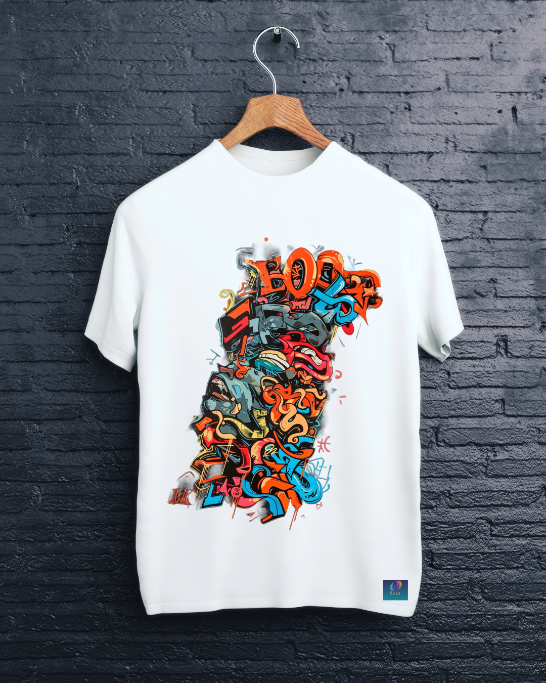 Graffiti Boom Graphic Tee – Black