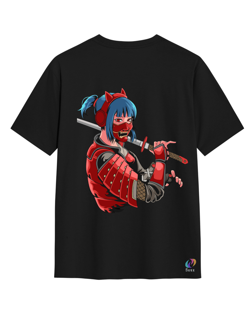 Oni Samurai Girl Graphic Tee