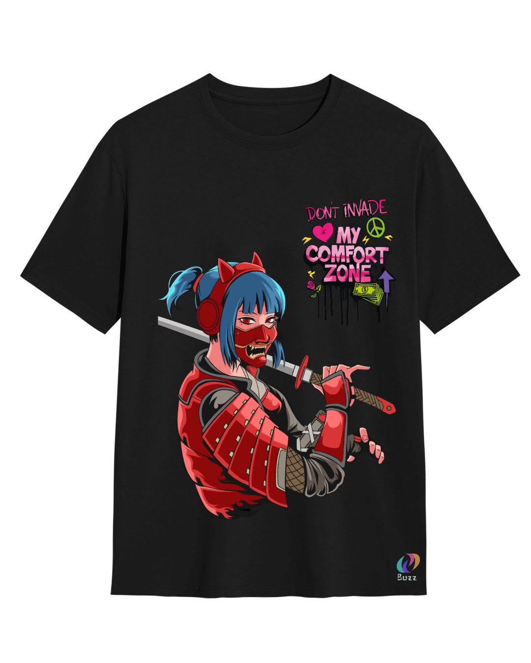 Oni Samurai Girl Graphic Tee