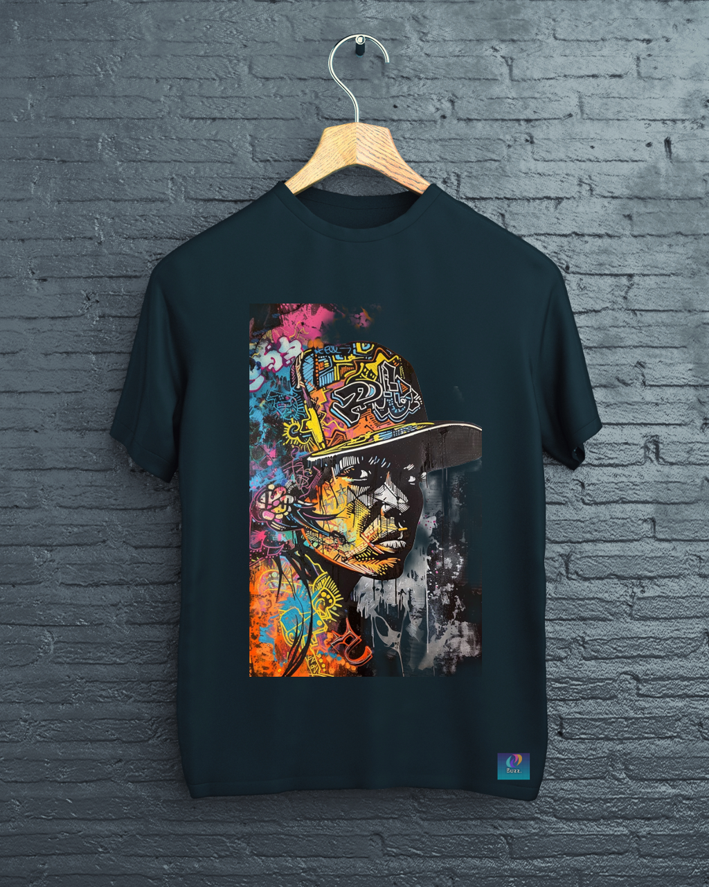 Gold Chain Hustler Graphic Tee – Black