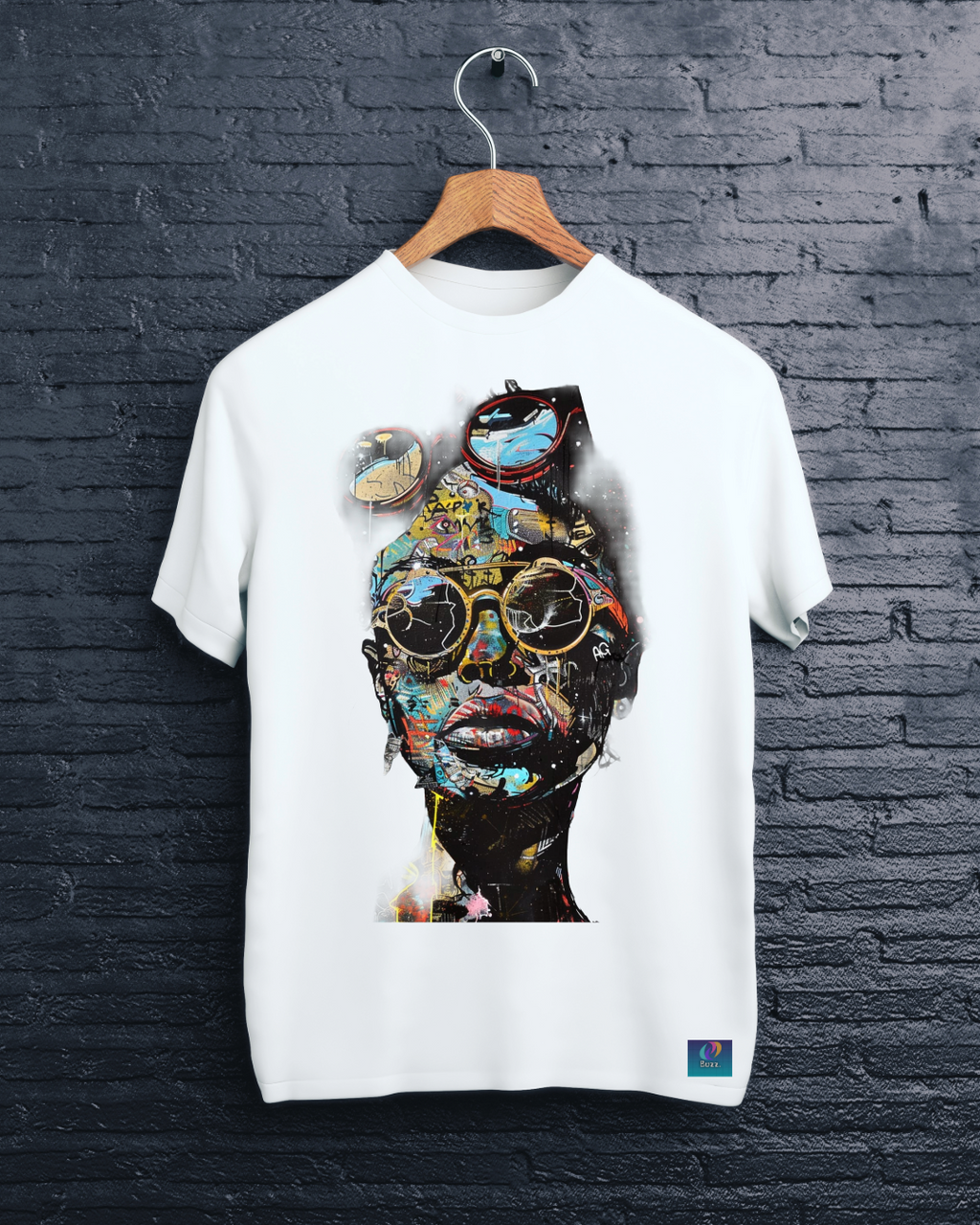 Double Vision Graphic Tee – White