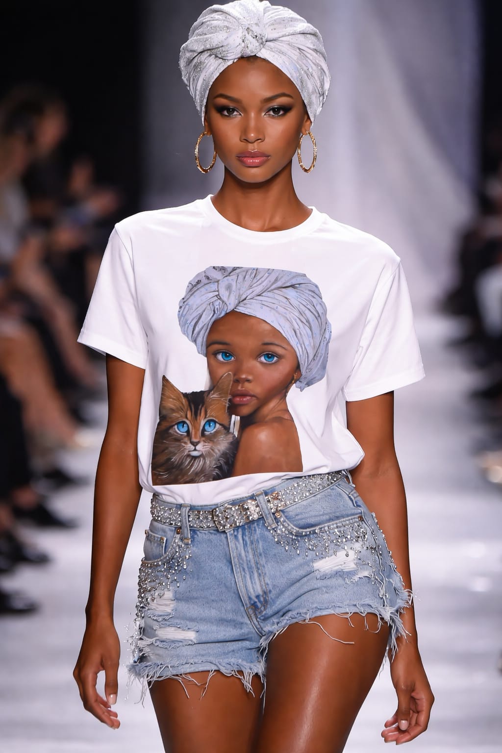 Blue Eyes & Whiskers Tee