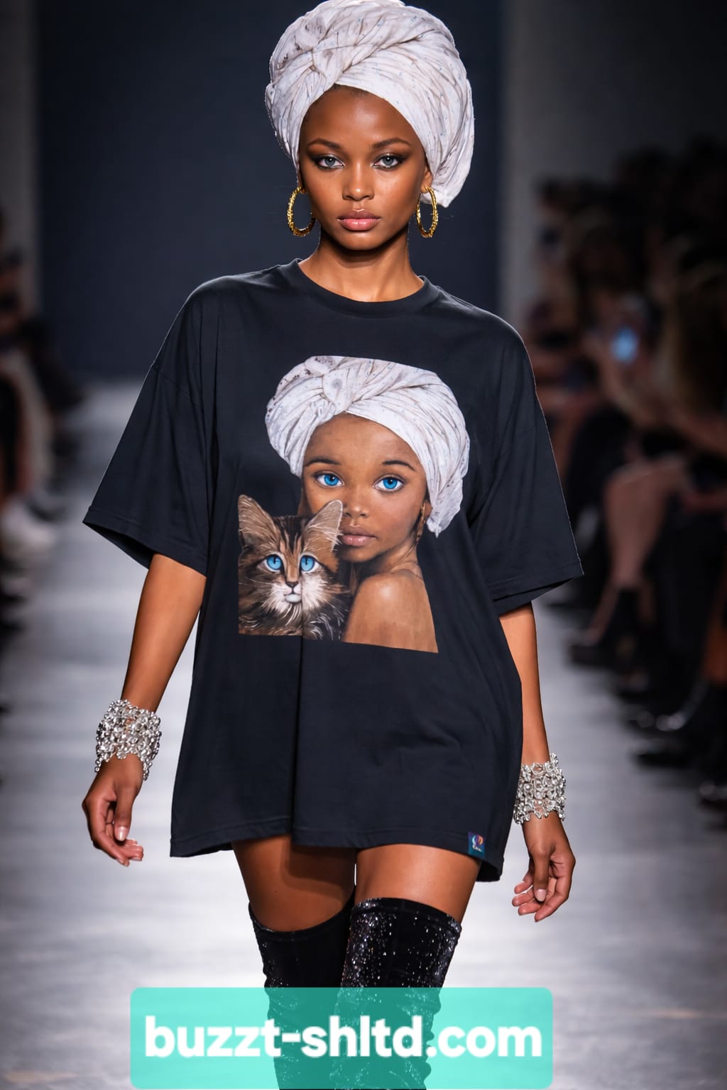 Blue Eyes & Whiskers Tee