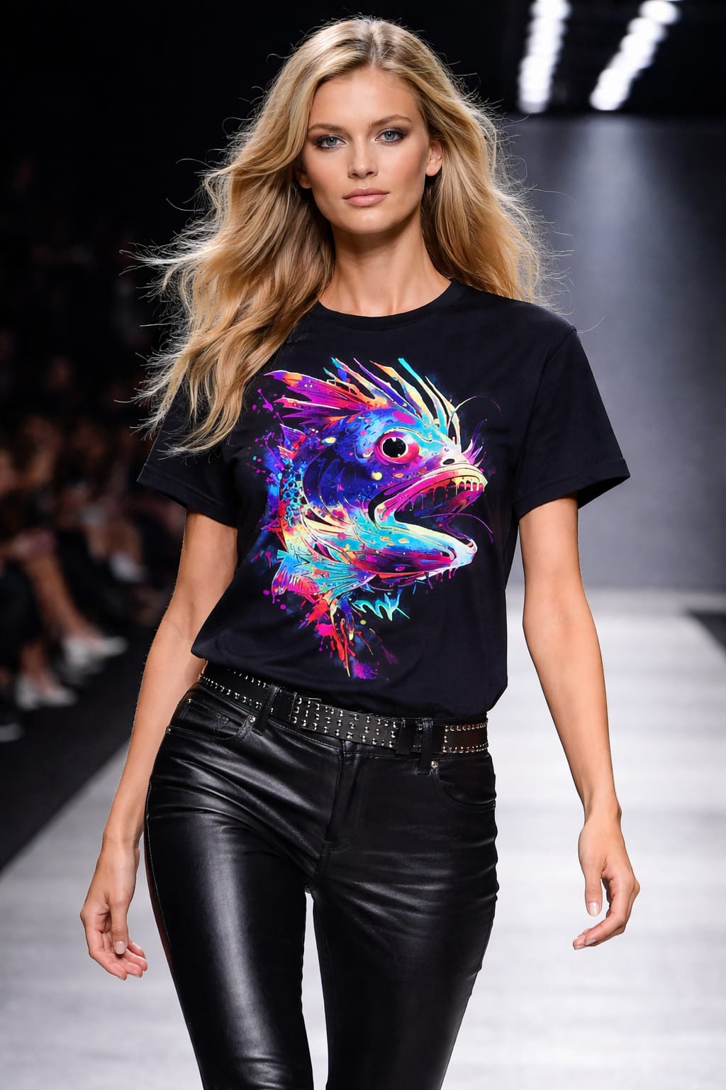 Kraken Neon Graphic Tee – Black