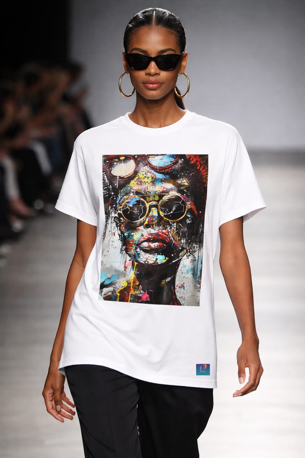 Double Vision Graphic Tee – White