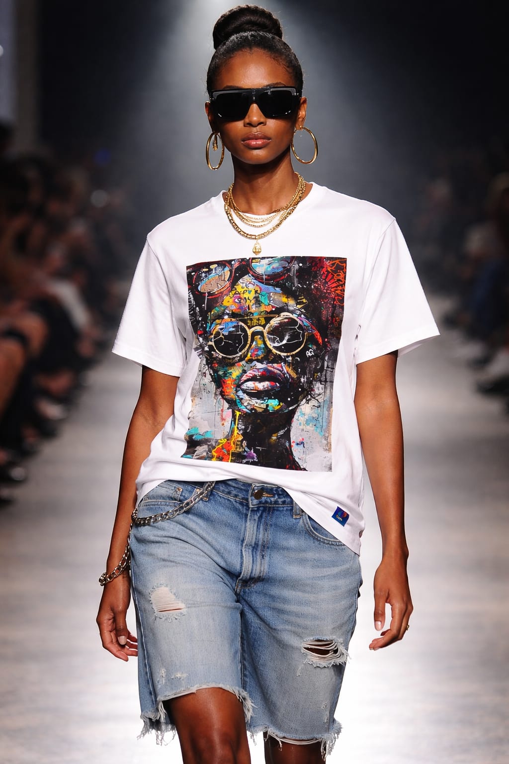 Double Vision Graphic Tee – White
