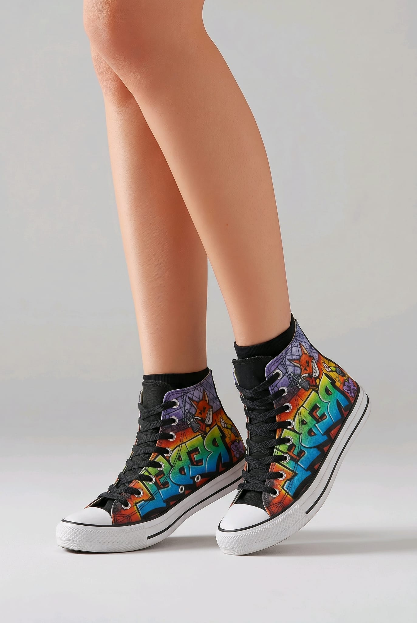 Rebel Graffiti Converse Sneakers