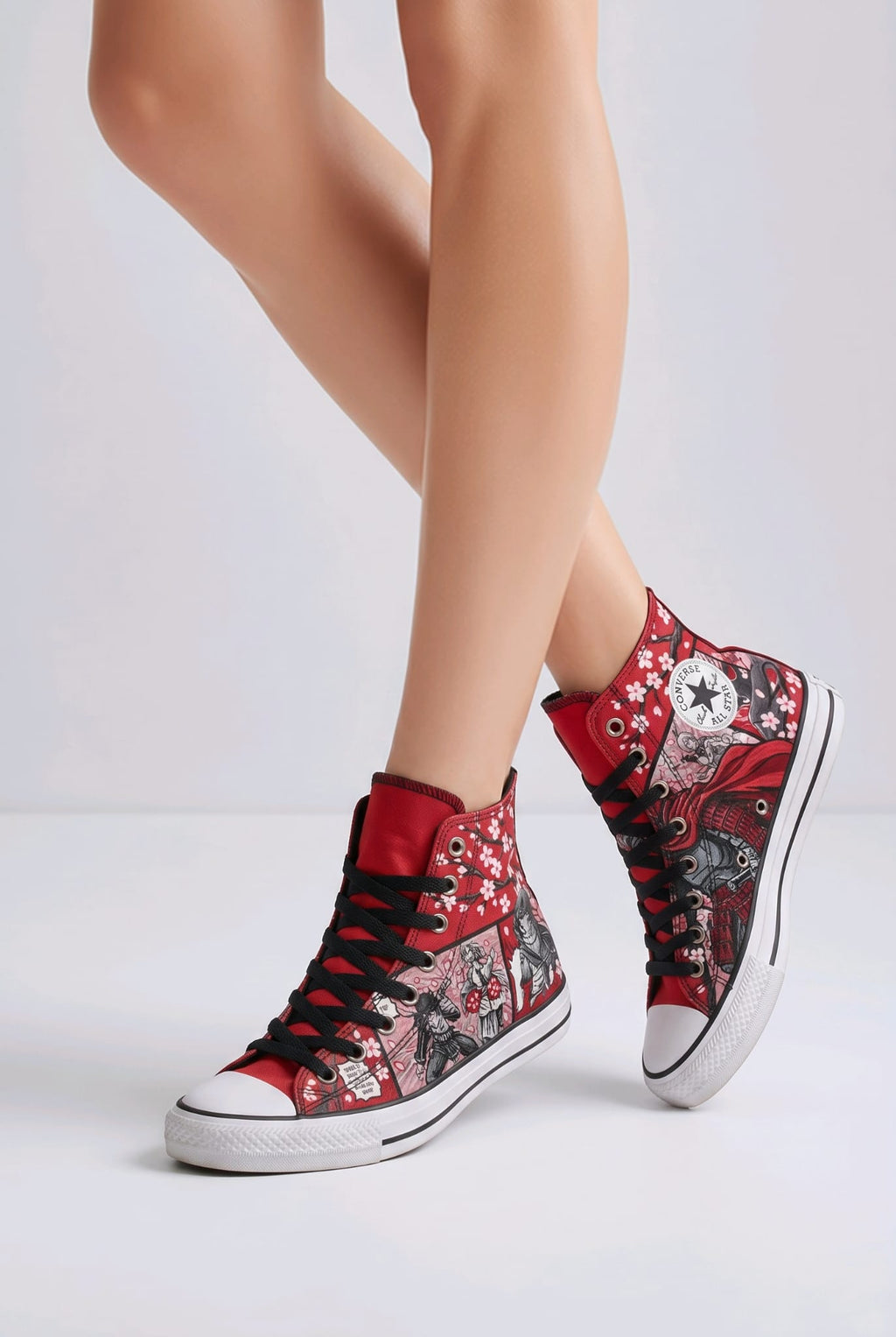Cherry Tree Samurai Converse Sneakers