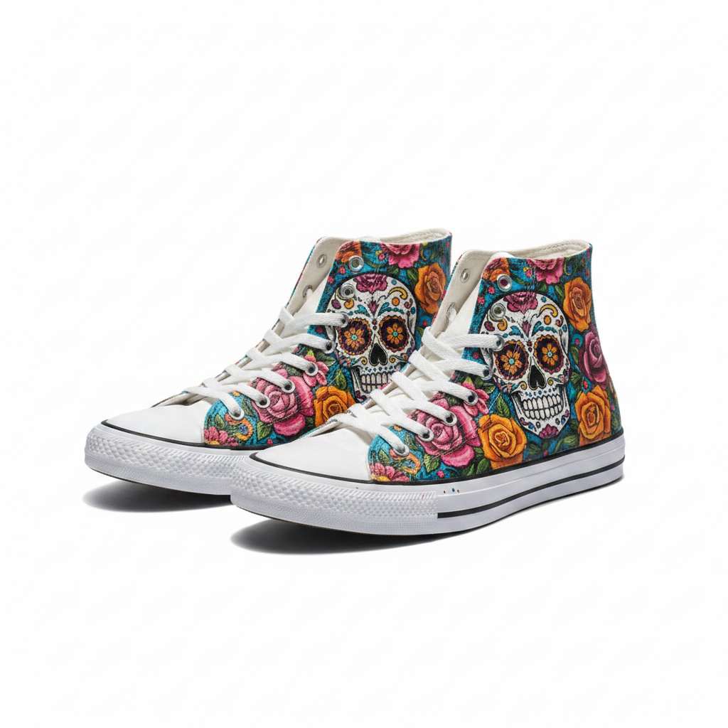 Sugar Skull Converse Sneakers
