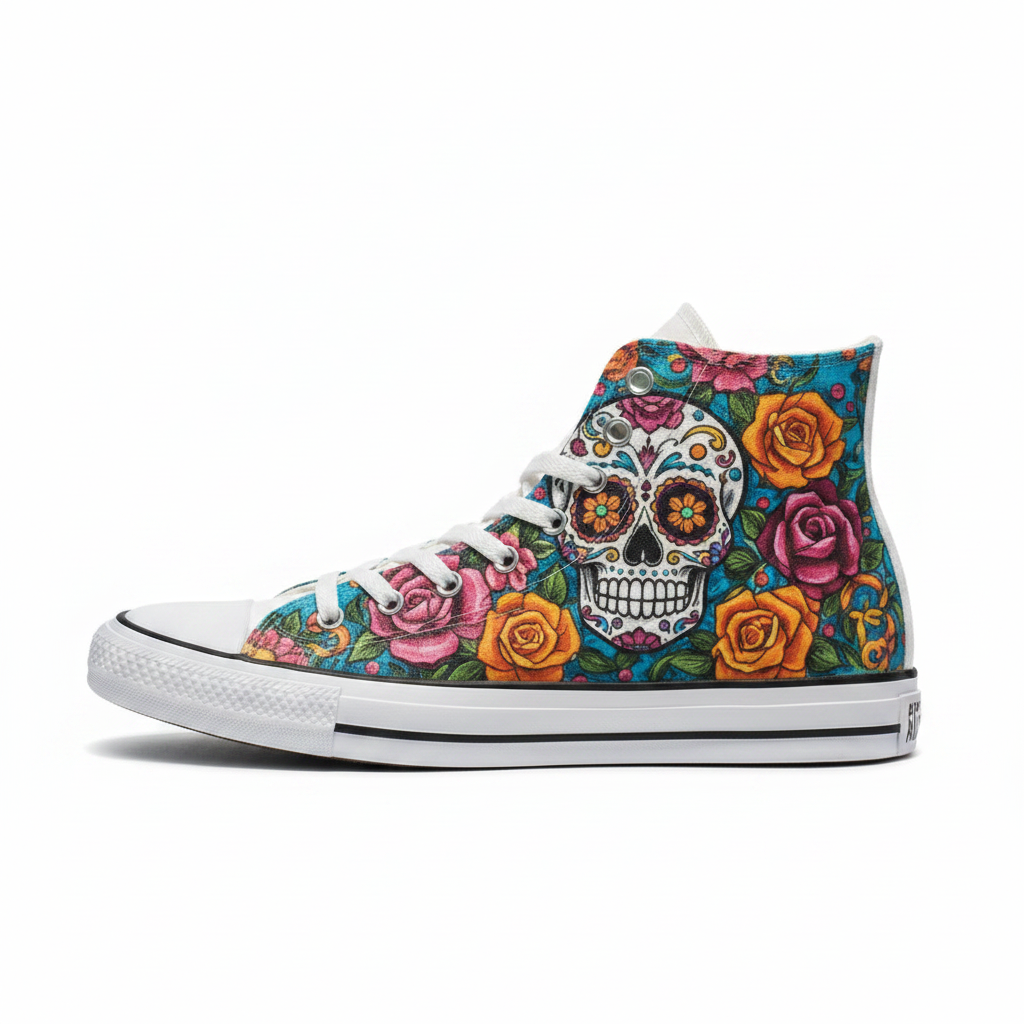 Sugar Skull Converse Sneakers