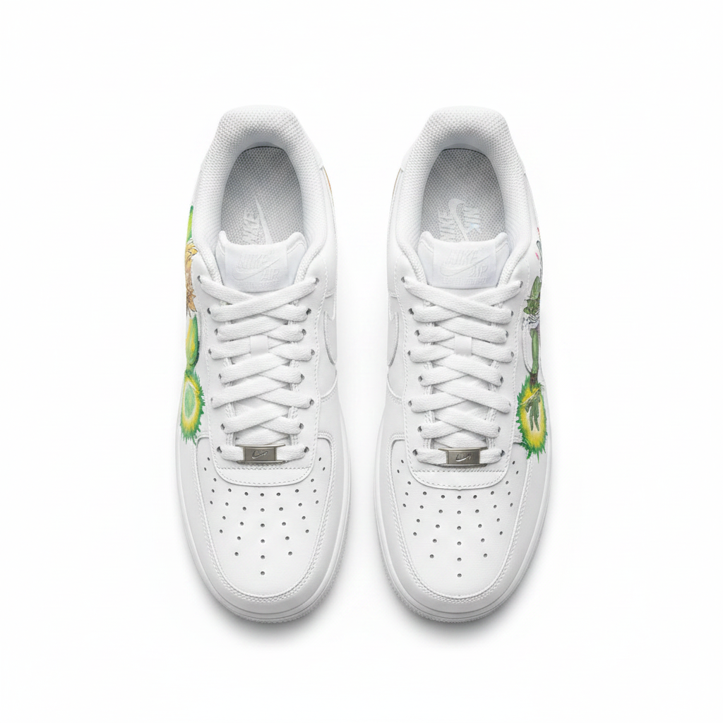 Nike Air Force 1 DBZ Gohan Piccolo Edition — top view