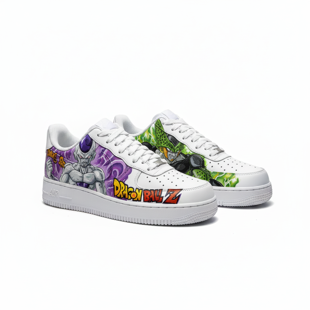 Nike Air Force 1 DBZ Frieza Cell Edition — top view