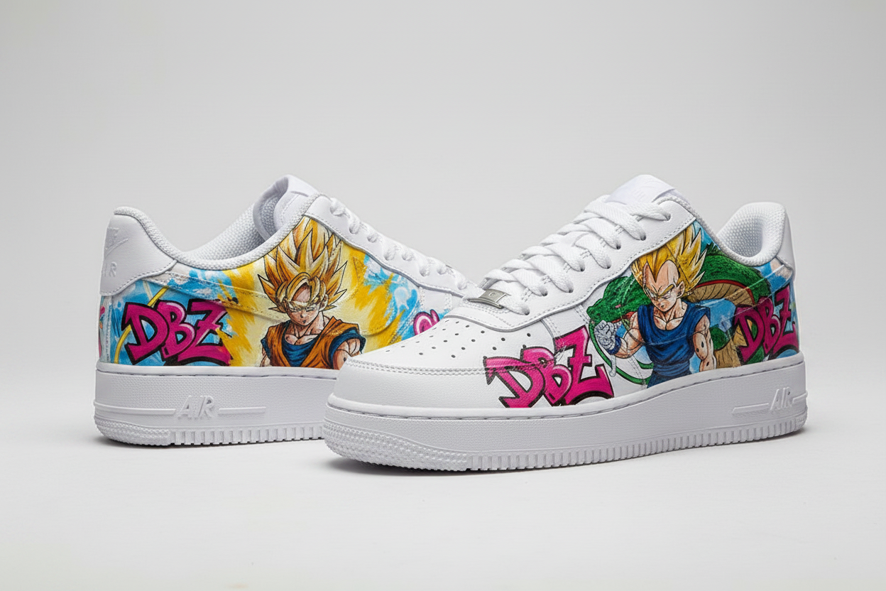 Nike Air Force 1 DBZ Edition — detail close-up