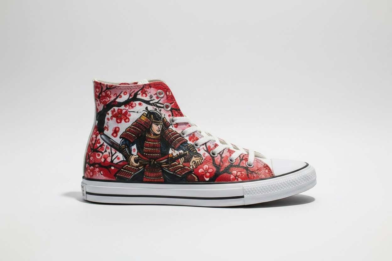 Cherry Tree Samurai Converse Sneakers