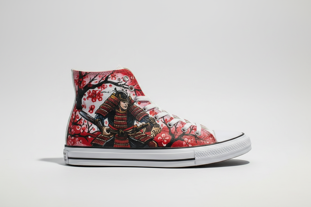 Cherry Tree Samurai Converse Sneakers