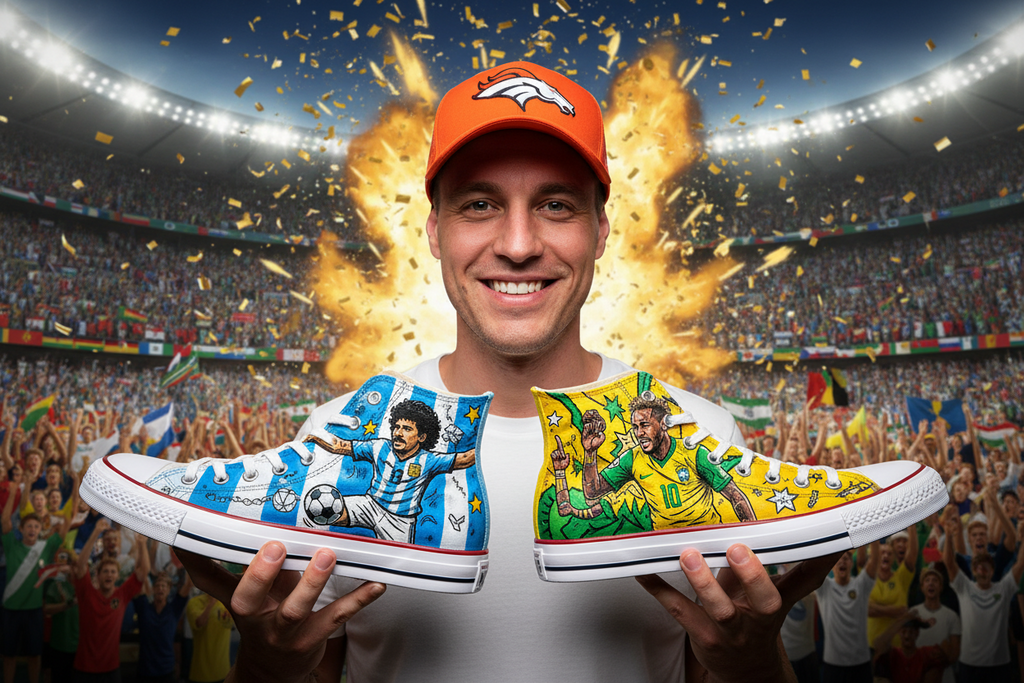 Maradona x Neymar Edition Converse Sneakers