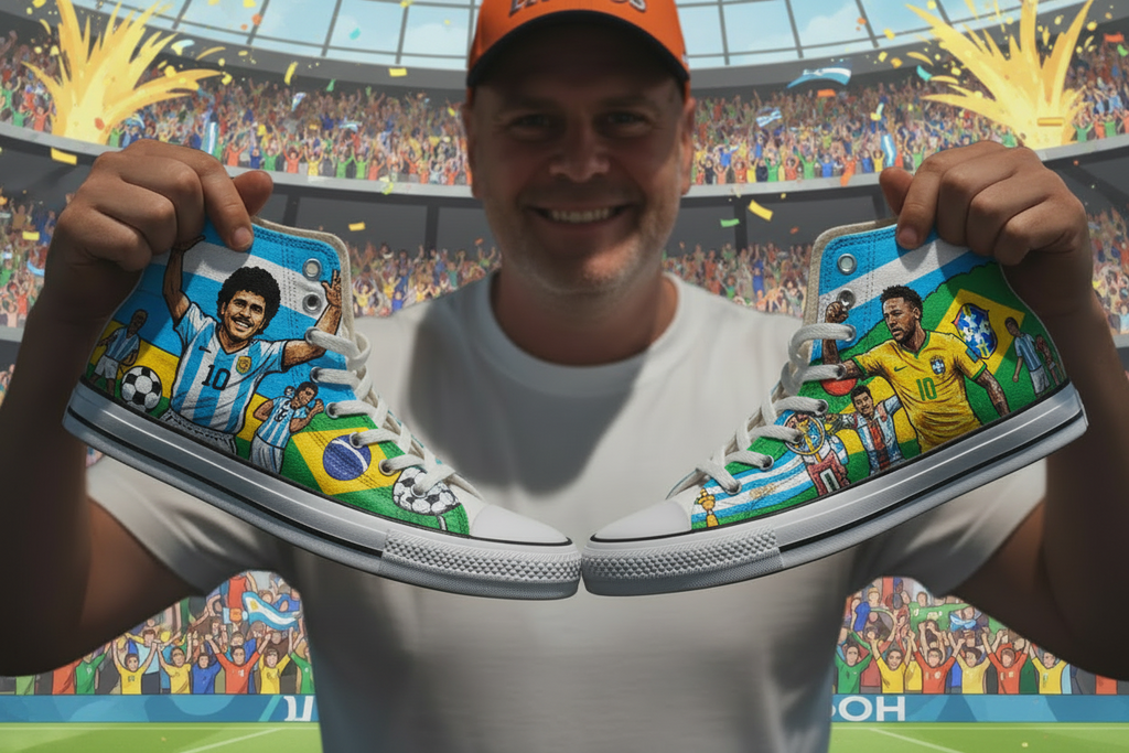 Maradona x Neymar Edition Converse Sneakers