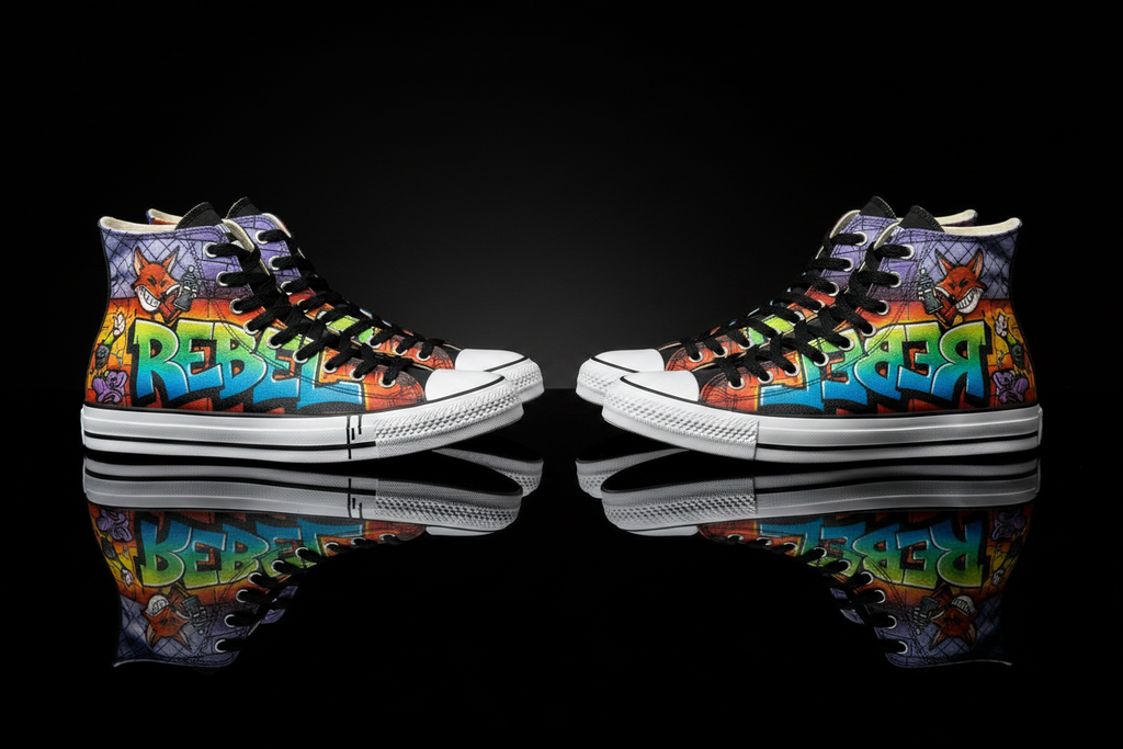 Rebel Graffiti Converse Sneakers
