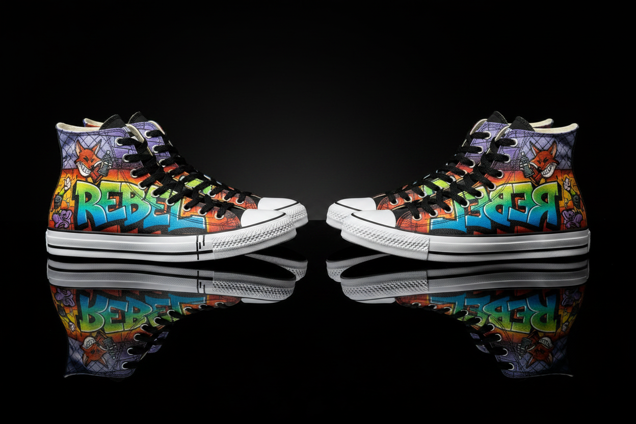 Rebel Graffiti Converse Sneakers